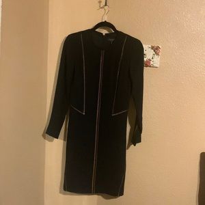 Long sleeve, lined black dress